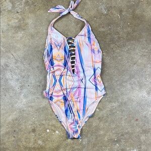 One Piece Halter swimsuit 
Size: Medium